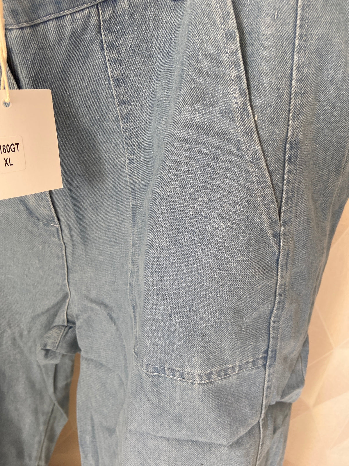 Pantalon Jean Coupe Ballon Taille Haute