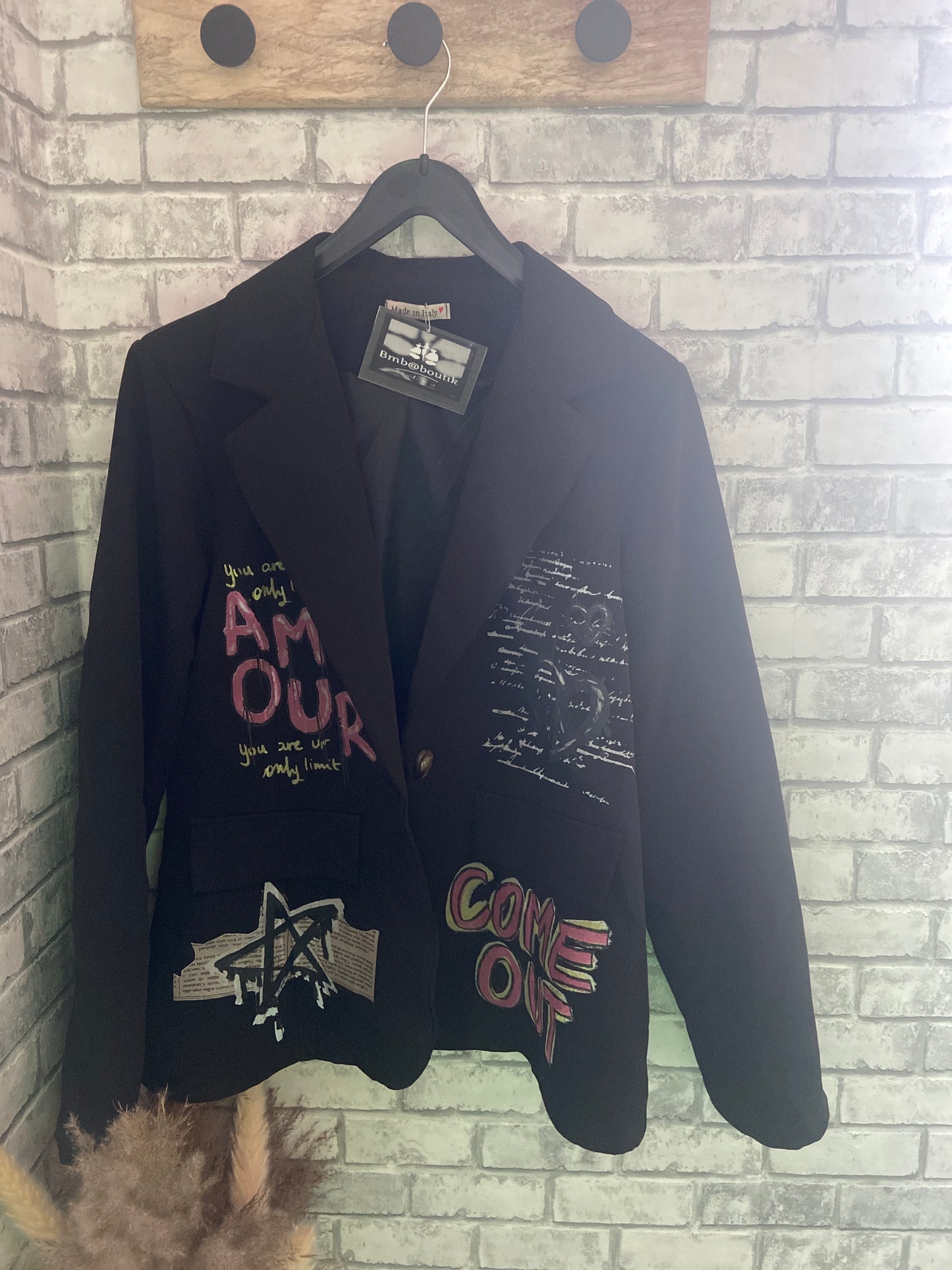 Blazer oversize femme - vue de face rapprochée look élégant"