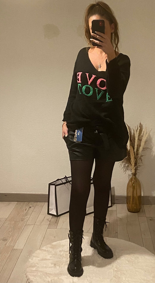 Pull Love Love femme - vue complète coupe flatteuse toutes morphologies