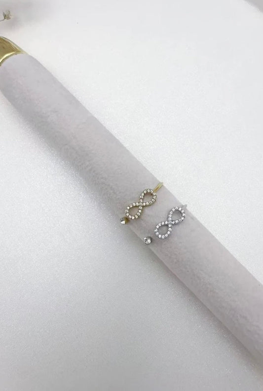 Bague infini ajustable en acier inoxydable