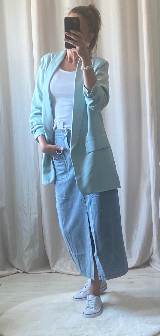 Jupe Jean Longue Femme Denim - Coupe Intemporelle Casual Chic