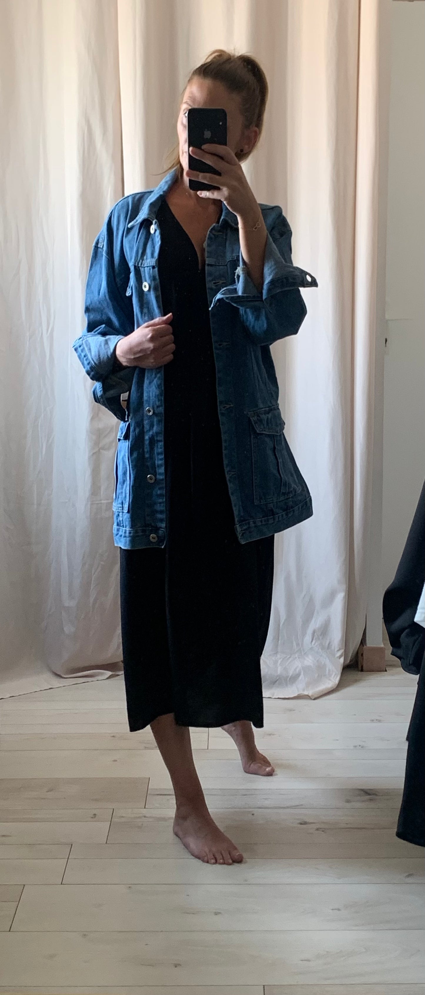 Robe Iris bohème chic - détails tissu et coupe" VESTE MARIE EN JEAN 