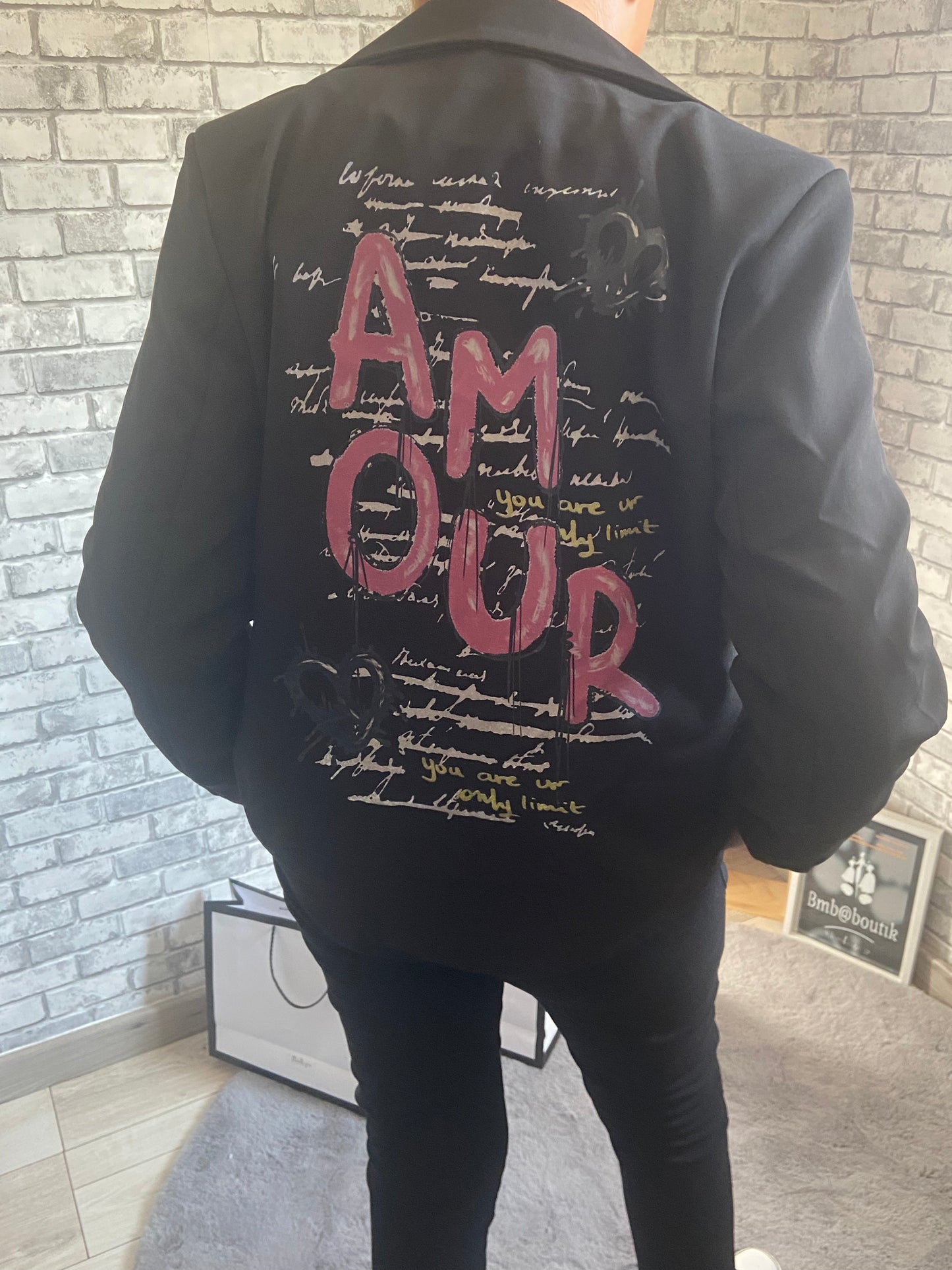 "Blazer oversize femme - vue de dos coupe ample"