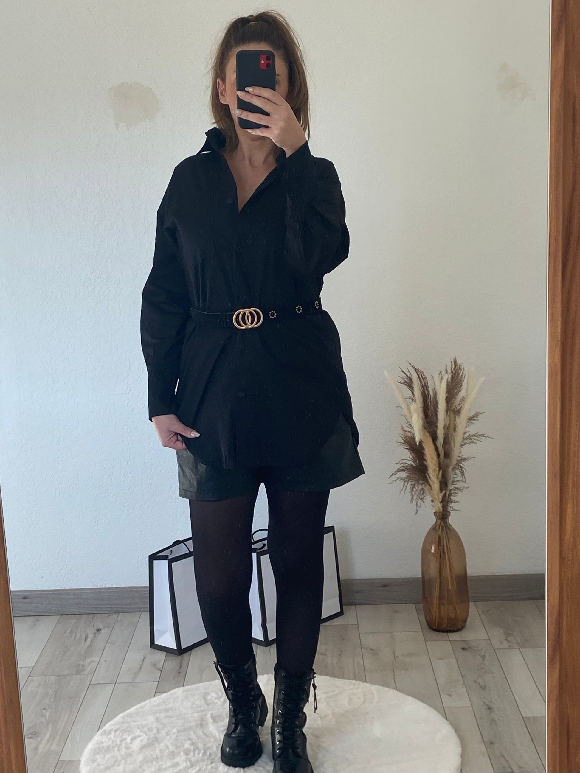 Chemise Emma popeline - vue de FACE ou détails col"